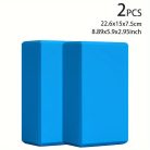 2 db egyszínű jógatégla, csúszásmentes, nagy sűrűségű jógablokkok, alkalmasak testformáláshoz, lábnyomáshoz, jógához és pilateshez Yoga Block-Blue/2db