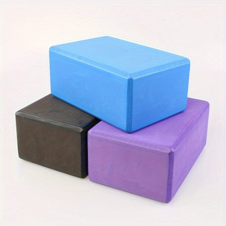 2 db egyszínű jógatégla, csúszásmentes, nagy sűrűségű jógablokkok, alkalmasak testformáláshoz, lábnyomáshoz, jógához és pilateshez Yoga Block-Blue/2db