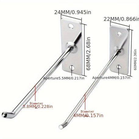 Falikampó Szög Falikijelző Ékszerkampó Mobiltelefon Kiegészítők Egyvonalas Kampó Acél Hardver Eszköz Kalapács Fogó Falra Szerelés 4x45 Mm - 10