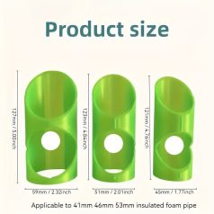   3 darabos habcsővágó készlet - Sokoldalú szigetelőeszközök lakossági, ipari és kereskedelmi használatra, 41mm, 46mm, 53mm-es csövekhez illeszkedik Zöld