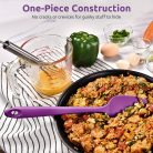 4 db-os szilikon spatulaszett, hőálló 600°F-ig, tartós gumi konyhai eszközök tapadásmentes edényekhez, varrat nélküli kialakítás, piros, 4 méret Szilikon kaparó piros 4 darabos készlet