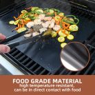 4 db tapadásmentes, újrafelhasználható grillezőlap Fekete - 4 db + színes doboz