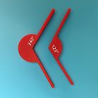 1 készlet matematikai tanácsadó eszközök 30°-os szög + 45°-os szög + 45°-os szög + 60°-os szög + 180°-os szög