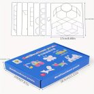 180db-os fa építőkocka - Tangram alakú puzzle készlet