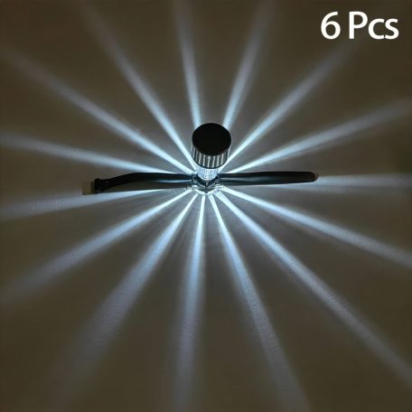 6 db Napelemes Medencevilágítás - Állítható Meleg Fehér LED Világítás Földfeletti Medencékhez