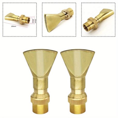 2 db bronz fúvóka szökőkúthoz és tóhoz – Állítható, ergonomikus kialakítás, vízszóró fémfej