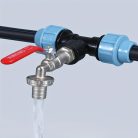 3-utas IBC csapadapter – Hajlítható PE csőcsatlakozóval, kerthez, farmhoz, építkezéshez