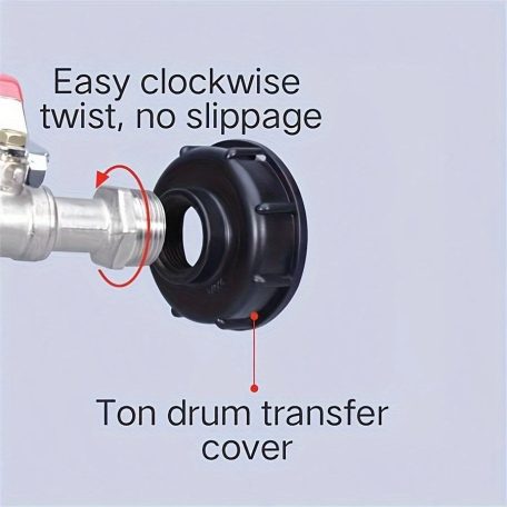 IBC víztartály adapter szórófejjel – 1/2” és 3/4” tömlőcsatlakozóval