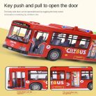 30 cm-es Dupla Ajtós Játékbusz Fénnyel és Hanggal