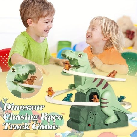 Dinoszaurusz mászócsúszdás játék 3 db autóval