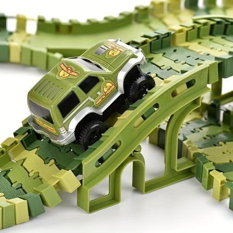 120 db-os Dinoszaurusz Pálya Játék Elektromos Autó Pálya Készlet Fiúknak