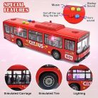 30.48 cm-es piros és kék dupla ajtós busz