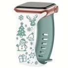 Női Karácsonyi Gravírozott Szilikon Apple Watch Pánt