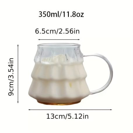 350 ml Karácsonyi üvegpohár