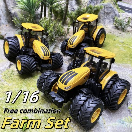 1/24 Méretarányú Sárga Játék Traktor