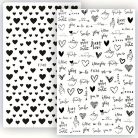 2 Lapos Körömmatricák, Valentin Nap Körömmatricák, Heart Love Design Angol Betűs Köröm Kiegészítők