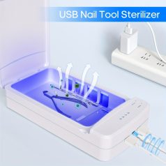   Hordozható köröm-sterilizátor kék fény USB-vel – tökéletes otthoni manikűrhöz és szalon kellékekhez!