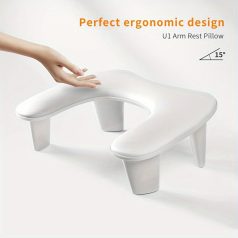   Ergonomikus körömdíszítő párna - Kényelmes kéz- és lábtámasz manikűrhöz, könnyen tisztítható felület, szagmentes - Tökéletes otthoni szalon használatra