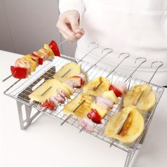   6/12 Darab, Grillnyársak, Rozsdamentes Acél Nyársak BBQ-hoz, Multifunkcionális Fém BBQ Nyársak, Grill Rozsdamentes Acél Nyársak, BBQ Tűpálcák, Szabadtéri Főzés, BBQ Felszerelések