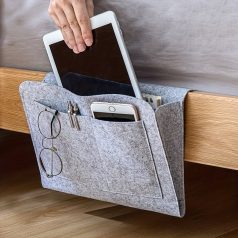   Stílusos éjjeliszekrény rendszerező telefon, távirányító és zsebkendő tartóval