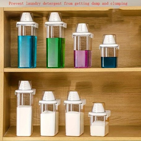 3db, Mosópor Tároló Doboz, Nagy Űrtartalmú Szappanos Műanyag Háztartási Vödör Tartály