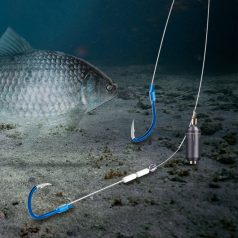   4db harapásgátló dupla horog gördülő forgóval és nylon zsinórral
