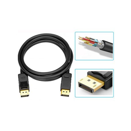 DisplayPort Kábel 1.8 m – DP 1.2 Video és Audio Átvitellel, Full HD / 4K Kompatibilis