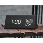 Digitális Ébresztőóra Hőmérséklet- és Páratartalom Mérővel – LCD Kijelzős Asztali Óra