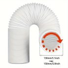 Univerzális hordozható légkondicionáló elszívó tömlő, balmenetes, 100/200 cm 15 cm átmérő, 200 cm
