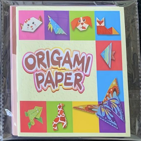 108 db-os kreatív origami papírhajtogatás készlet, 54 origami mintával, lépésről lépésre útmutatóval