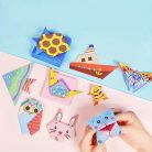 108 db-os kreatív origami papírhajtogatás készlet, 54 origami mintával, lépésről lépésre útmutatóval
