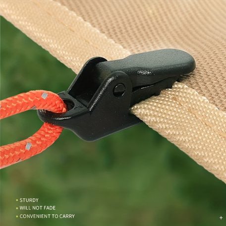 20 db sátor rögzítő klipsz, szélálló kialakítással táborozáshoz