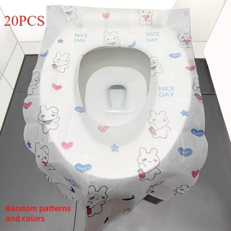 20 db eldobható WC-ülőkevédő, nyuszi mintás
