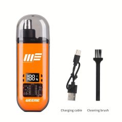   WEEME férfi USB-ről működő fül- és orrszőrnyíró LCD kijelzővel, újratölthető akkumulátorral Narancs
