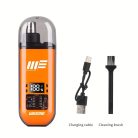 WEEME férfi USB-ről működő fül- és orrszőrnyíró LCD kijelzővel, újratölthető akkumulátorral Fekete