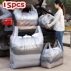   15 db extra nagy költözési tárolózsák, nagy kapacitású ruhákhoz, paplanokhoz és cipőkhöz
