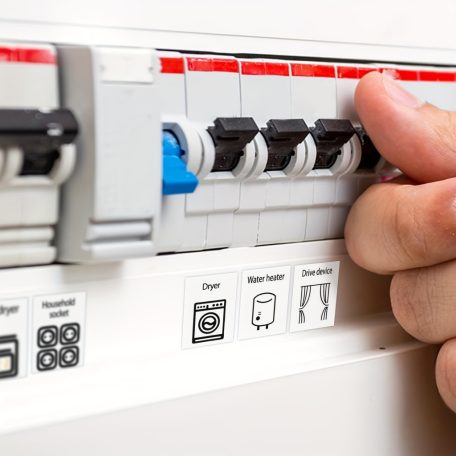 70 db/szett elektromos kapcsoló címke matrica - PVC anyagú otthoni azonosításhoz