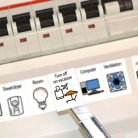 70 db/szett elektromos kapcsoló címke matrica - PVC anyagú otthoni azonosításhoz