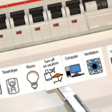 70 db/szett elektromos kapcsoló címke matrica - PVC anyagú otthoni azonosításhoz