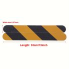 16 db kültéri lépcsőfok csúszásgátló szalag, 4 × 33 cm, beltéri/kültéri lépcsőkhöz, fokokhoz és hajókhoz Fekete és sárga