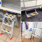 16 db kültéri lépcsőfok csúszásgátló szalag, 4 × 33 cm, beltéri/kültéri lépcsőkhöz, fokokhoz és hajókhoz Fekete és sárga