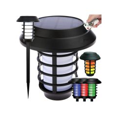   Kert lámpa napkollektoros fáklya lámpa rgb távirányítóval