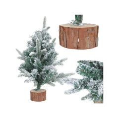   Műfenyő hóval díszítve kicsi 50cm íróasztal dekoráció