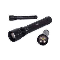   Taktikai zseblámpa erős zoom Cree XHP50 LED-del - Vadász, túrázó, outdoor, táborozó, biztonság, túlélő felszerelés