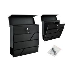   S6238 levéldoboz - antracit színű, modern design, házhoz szállítás, acél anyag