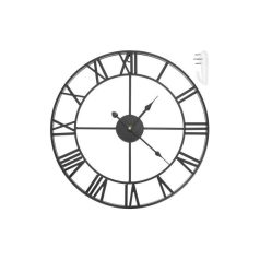   Retro fali óra - fekete, vintage design, falikaróra, modern időmérő, retró stílusú óra, dekorációs óra, falóra