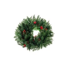   Karácsonyi díszajtókoszorú díszítő ornamentális 60cm vastag XXL