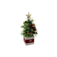   Karácsonyfa - 45cm Ruhhy 22591, mini műfenyő, karácsonyi dekoráció, asztaldísz, kis méretű fenyőfa