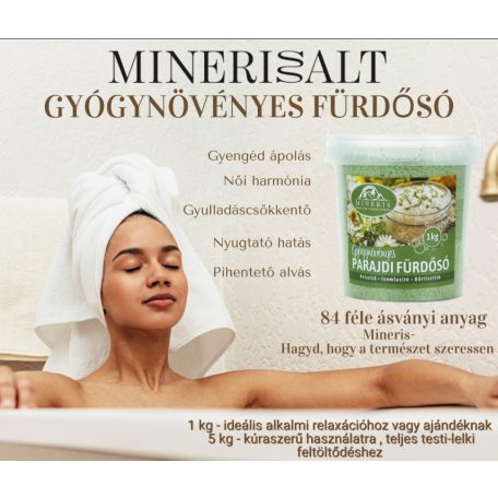 Mineris Gyógynövényes Parajdi Fürdősó 1 kg
